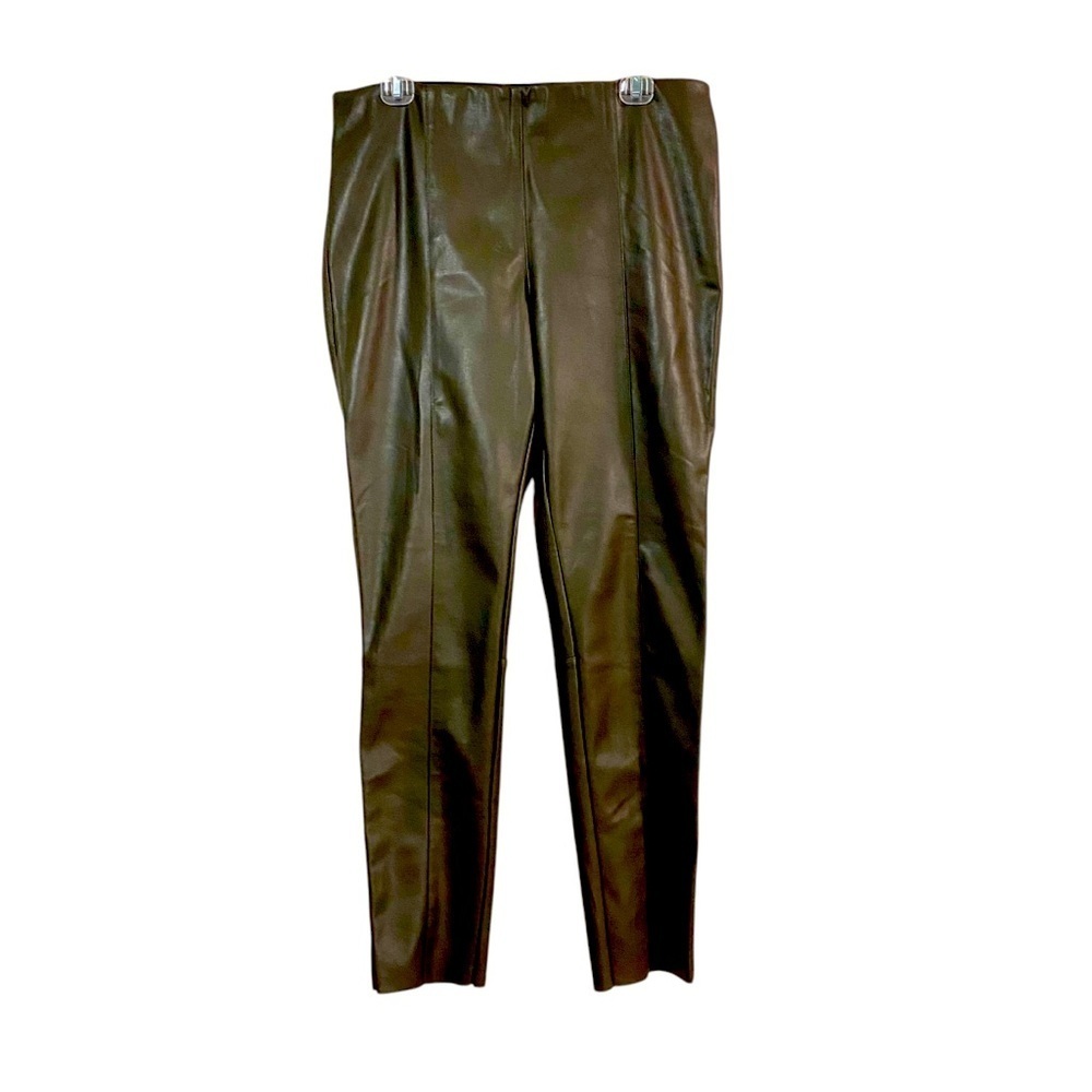 H&M Black Faux Leather Legging Woman Size 14